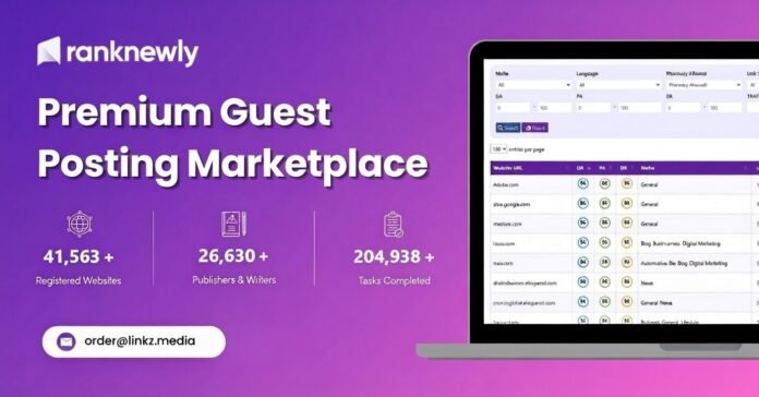RankNewly: #1 Guest Post Marketplace – Buy & Sell High-Quality Guest Posts