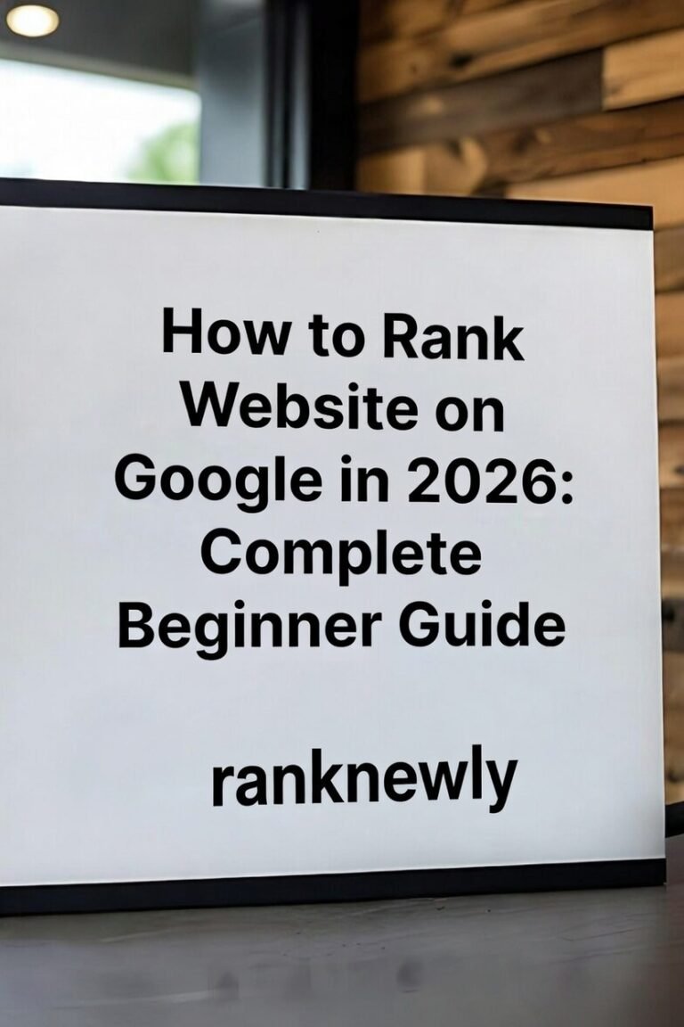 How to Rank Website on Google in 2026: Complete Beginner Guide