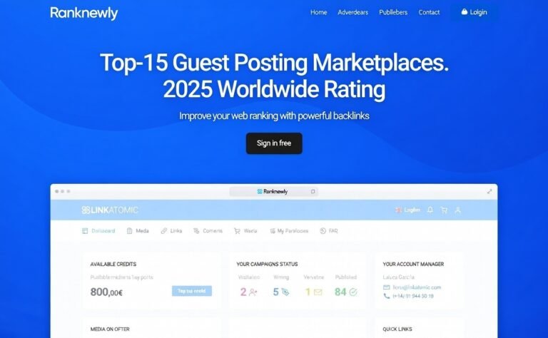 Top-15 Guest Posting Marketplaces. 2025 Worldwide Rating. Ranknewly