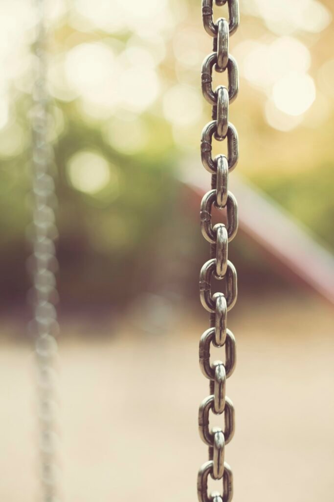 Used gray steel chain